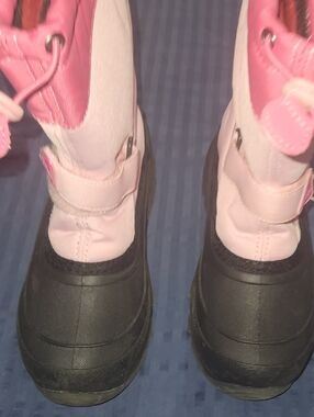Kamik Pink and Black Kids Winter Snow Boots Size 13 Toddler